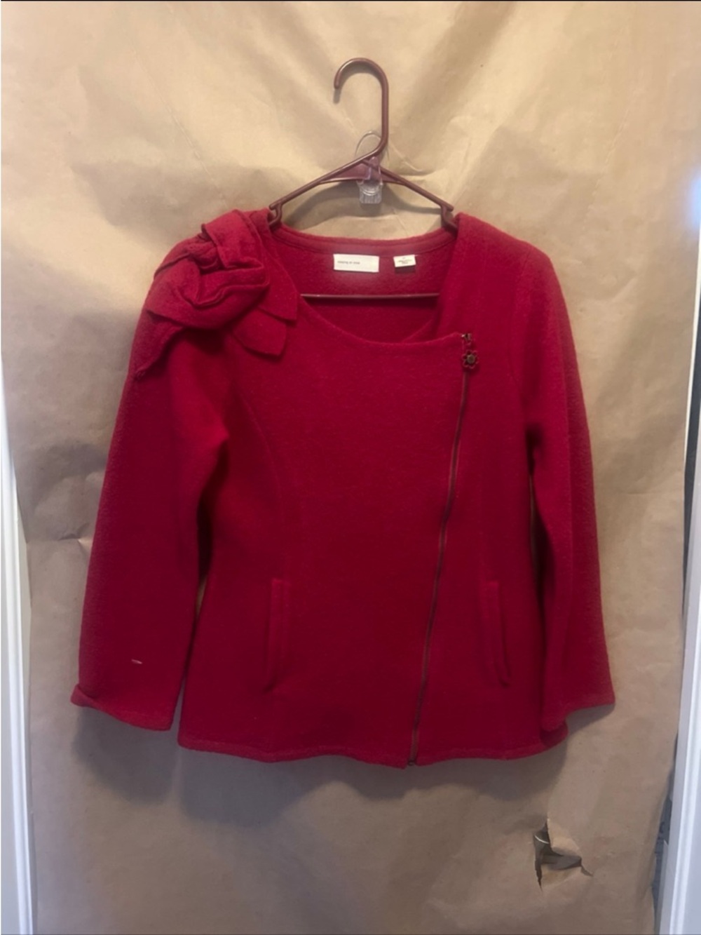 Anthropologie Sleeping on Snow Red jacket